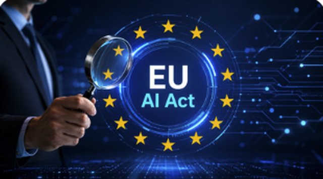 Kurs-Titelbild: EU AI Act für Mitarbeitende (KI-generiert)